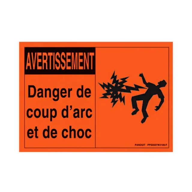 PPS0204W2100-F (SIGN ELECTRL WARN 4.5X2.25"")