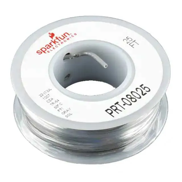 PRT-08025 (HOOK-UP SOLID 22 AWG GRAY 25')