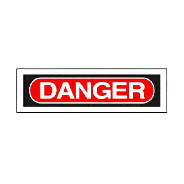 PVS0209D445Y (SIGN ELECTRL WARN 9X2.25" BL/RD")