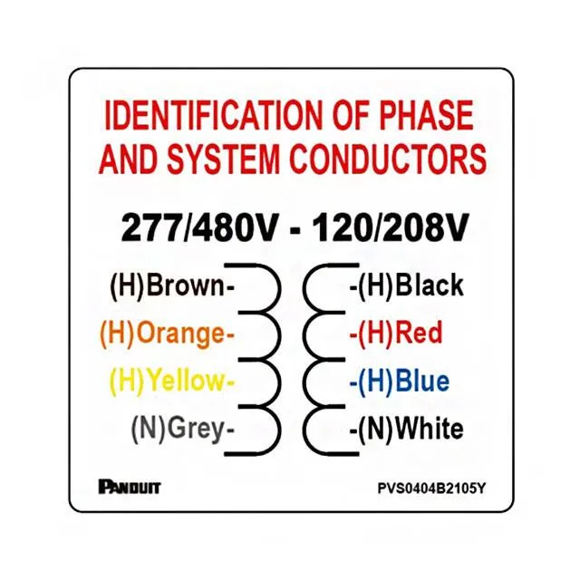 PVS0404B2105Y (LABEL ID RATINGS 4X4"")