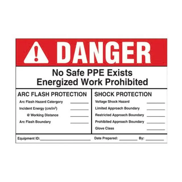 PVS0507D2101Y (SIGN ELECTRL WARN 7X5" BLCK/RD")