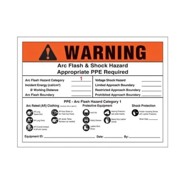 PVS0507W2104Y-0 (SIGN ELECTRL WARN 7X5" BLCK/OR")