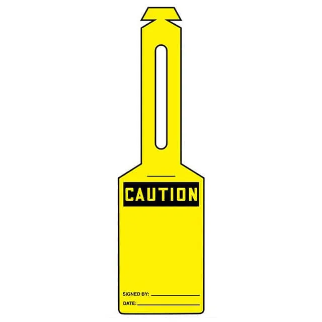 PVT-1070-Q (TAG 13.75X 5.25" BLACK/YELLOW")