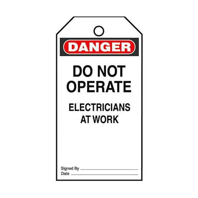 PVT-23 (TAG ELECTRL WARN 5.75X3" BLK/RD")