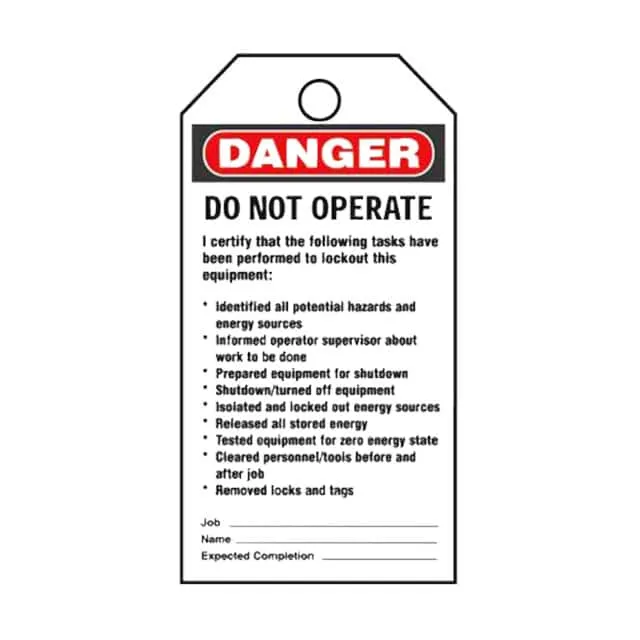 PVT-99 (TAG ELECTRL WARN 5.75X3" BLK/RD")
