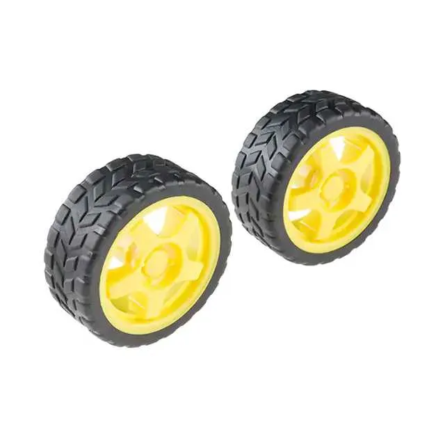 ROB-13259 (WHEEL - 65MM (RUBBER TIRE, PAIR))