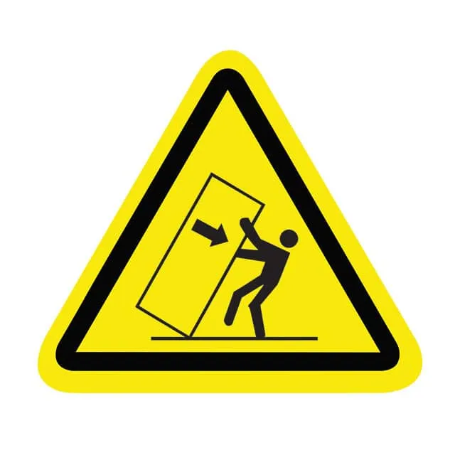 SAFLBL-2.25TRI-0102-25/PK (SAFETY LABEL - TIPOVER HAZARD -)