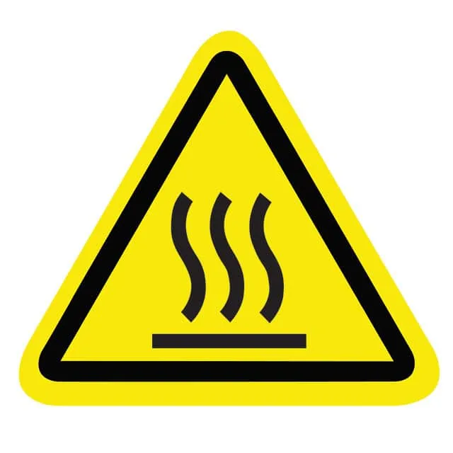 SAFLBL-2.25TRI-0104-500/PK (SAFETY LABEL - BURN HAZARD - 2.2)