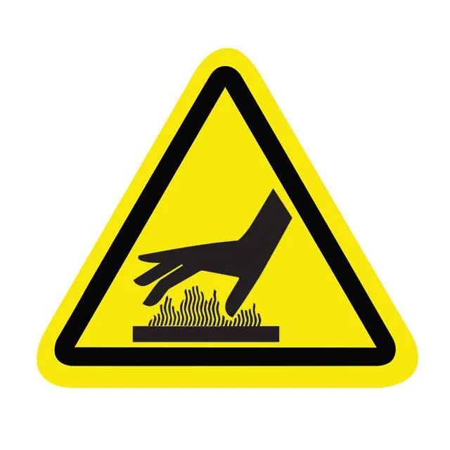 SAFLBL-2.25TRI-0105-500/PK (SAFETY LABEL - HEAT/HOT SURFACE)