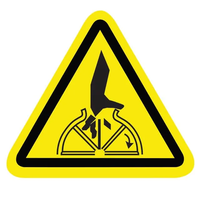 SAFLBL-2.25TRI-0113-500/PK (SAFETY LABEL - HAND ENTANGLEMENT)