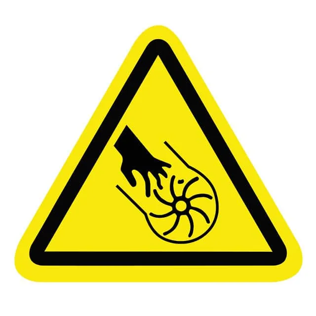 SAFLBL-2.25TRI-0117-25/PK (SAFETY LABEL - IMPELLER HAZARD -)