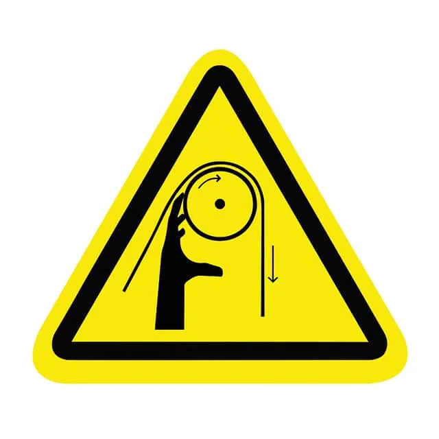 SAFLBL-2.25TRI-0118-25/PK (SAFETY LABEL - HAND CRUSH - 2.25)