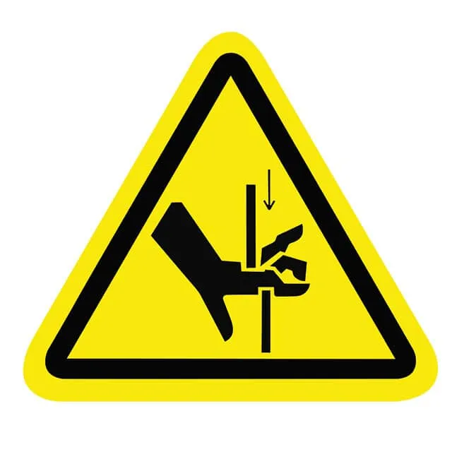 SAFLBL-2.25TRI-0122-25/PK (SAFETY LABEL - PINCH POINT - 2.2)
