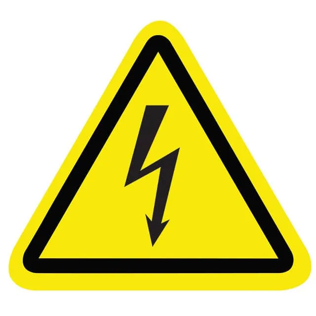 SAFLBL-2.25TRI-083-25/PK (SAFETY LABEL - ELECTRIC SHOCK -)