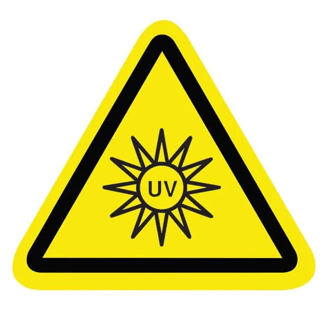 SAFLBL-2.25TRI-090-500/PK (SAFETY LABEL - UV LIGHT WARNING)