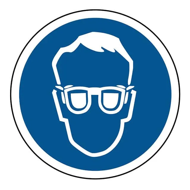 SAFLBL-2DIA-058-500/PK (SAFETY LABEL - WEAR EYE PROTECTI)