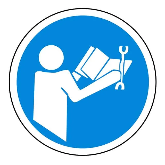 SAFLBL-2DIA-070-25/PK (SAFETY LABEL - READ SERVICE MANU)