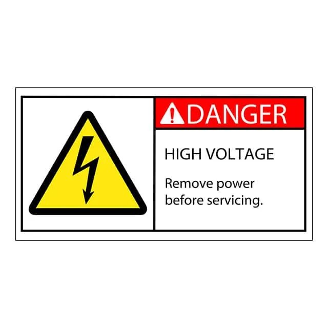 SAFLBL-2X4-006-500/PK (SAFETY LABEL - DANGER - HIGH VOL)