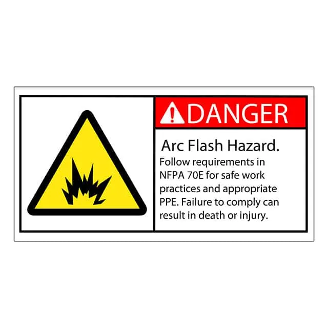SAFLBL-2X4-009-500/PK (SAFETY LABEL - DANGER - ARC FLAS)