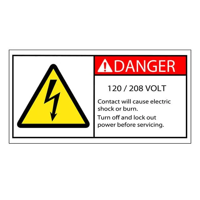 SAFLBL-2X4-014-25/PK (SAFETY LABEL - DANGER - 120 / 20)