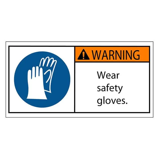 SAFLBL-2X4-021-500/PK (SAFETY LABEL - WEAR SAFETY GLOVE)