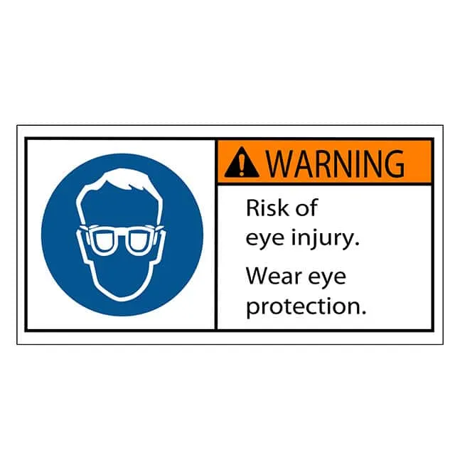 SAFLBL-2X4-028-500/PK (SAFETY LABEL - RISK OF EYE INJUR)