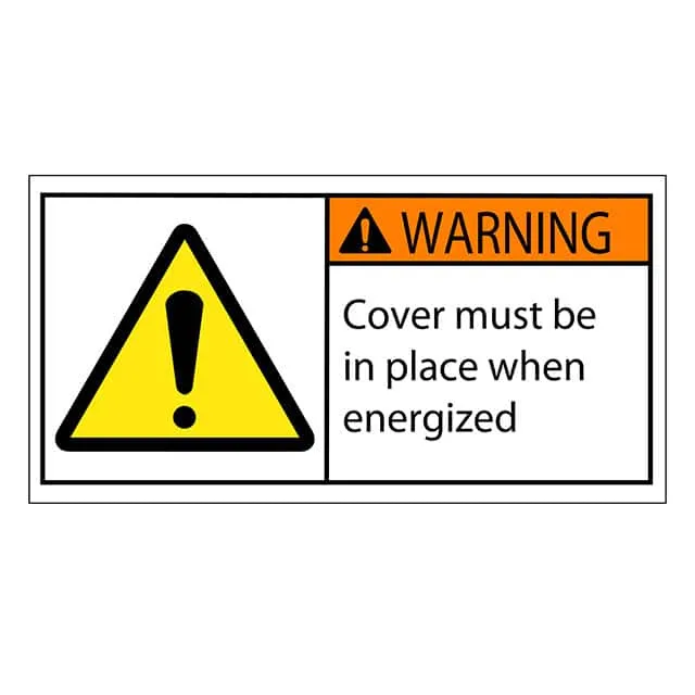 SAFLBL-2X4-030-25/PK (SAFETY LABEL - WARNING - COVER M)