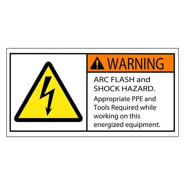 SAFLBL-2X4-035-25/PK (SAFETY LABEL - WARNING - ARC FLA)
