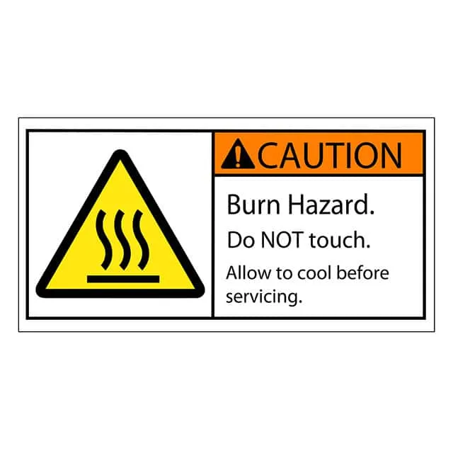 SAFLBL-2X4-038-500/PK (SAFETY LABEL - WARNING - BURN HA)