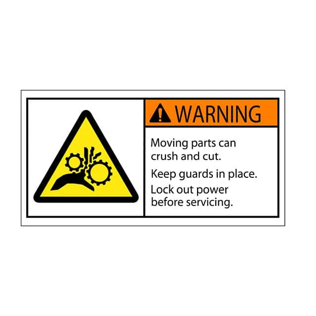 SAFLBL-2X4-039-25/PK (SAFETY LABEL - WARNING - CRUSH H)