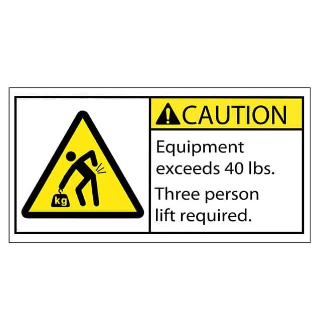 SAFLBL-2X4-050-500/PK (SAFETY LABEL - CAUTION - EQUIPME)