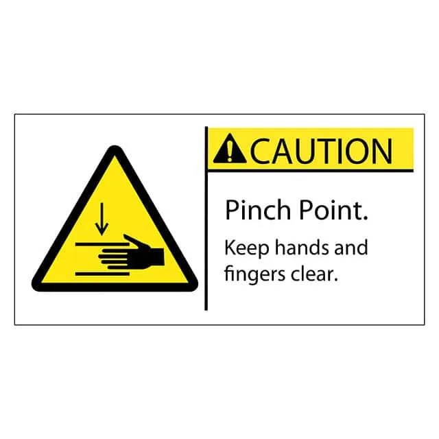 SAFLBL-2X4-054-500/PK (SAFETY LABEL - CAUTION - PINCH P)