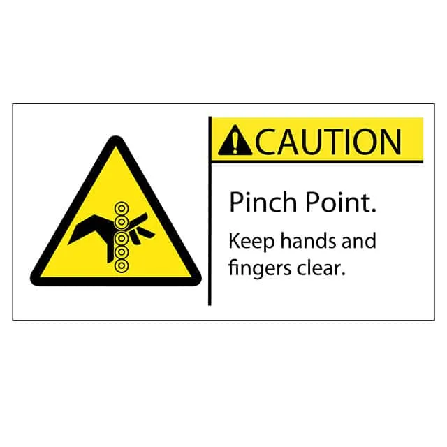 SAFLBL-2X4-055-500/PK (SAFETY LABEL - CAUTION - PINCH P)
