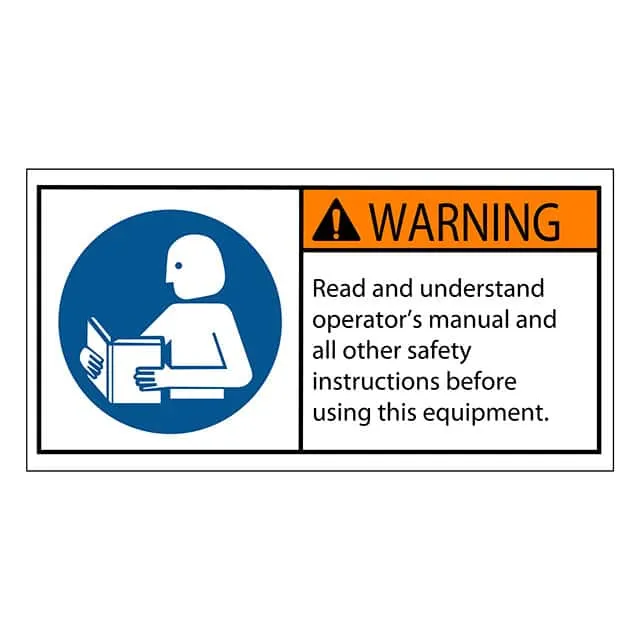 SAFLBL-2X4-073-25/PK (SAFETY LABEL - WARNING - READ AN)