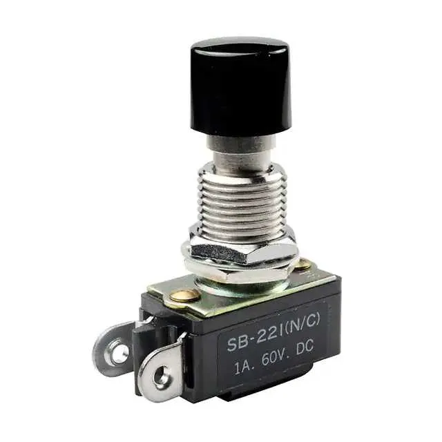 SB221NC (SWITCH PUSH SPST-NC 3A 125V)