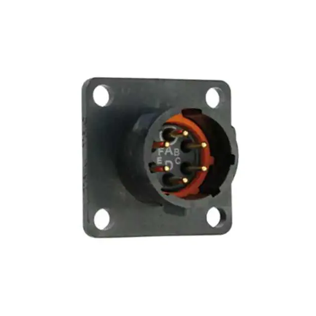 UTS010D6P (CONN RCPT MALE 6POS GOLD SOLDER)