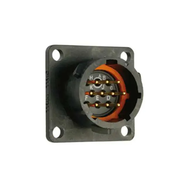 UTS012D10P (CONN RCPT MALE 10POS GOLD SOLDER)