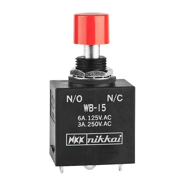 WB15S-DC (SWITCH PUSHBUTTON SPDT 6A 125V)