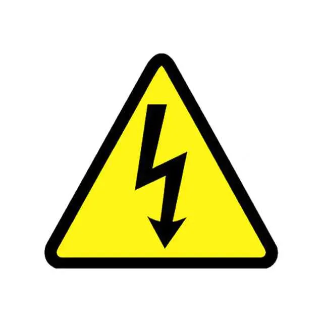 WL32Y (LABL ELEC WARN 1.5 BLK/YL 50/PK")