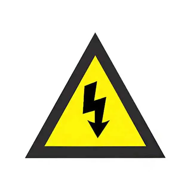 WL33Y (LABL ELEC WARN 4.5 BLK/YL 50/PK")