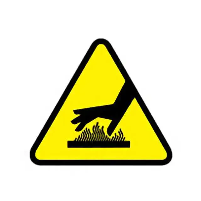 WL36Y (LABL ELECT WARN 2W BLK/YL 50/PK")