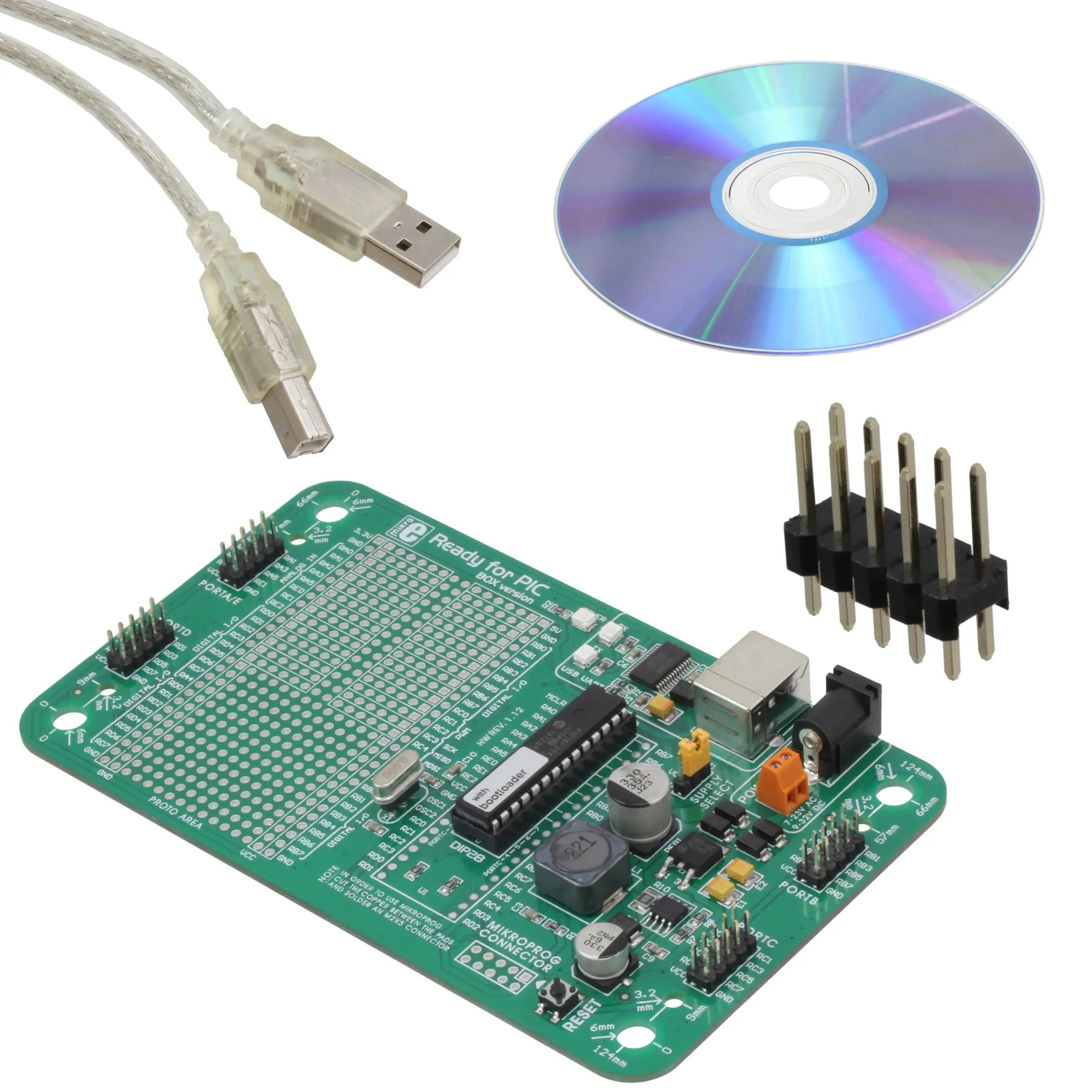 MIKROE-1280 (BOARD READY PIC 28DIP)