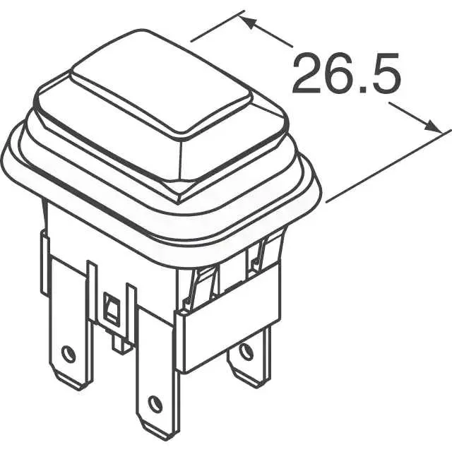 PA4R12C1100 (SWITCH PUSHBUTTON DPST 16A 125V)