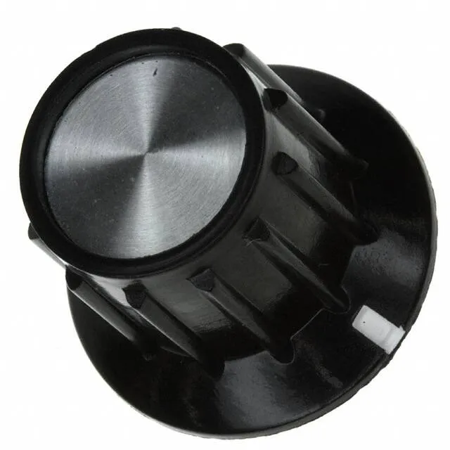 PKA50B1/4 (KNOB RIBBED W/SKIRT 0.250 PLAST")