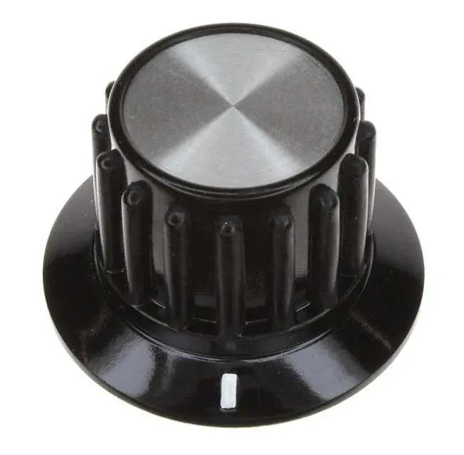 PKA90B1/4 (KNOB RIBBED W/SKIRT 0.250 PLAST")