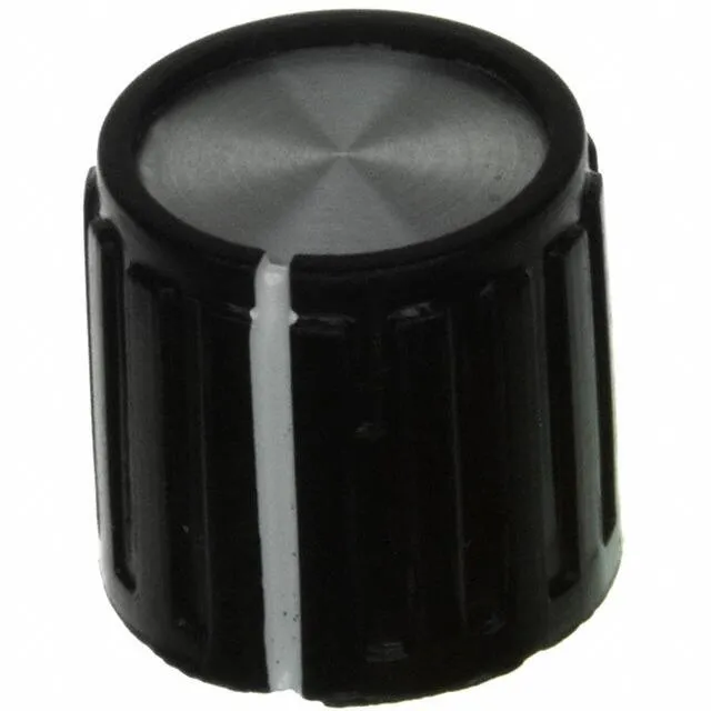 PKG50B1/4 (KNOB RIBBED 0.250 PLASTIC")