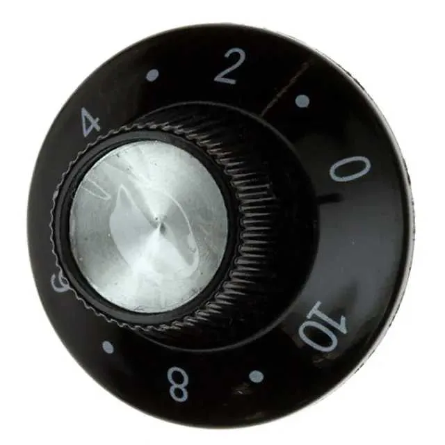PKS1103B101/4 (KNOB KNURLED W/SKRT 0.250 PLAST")