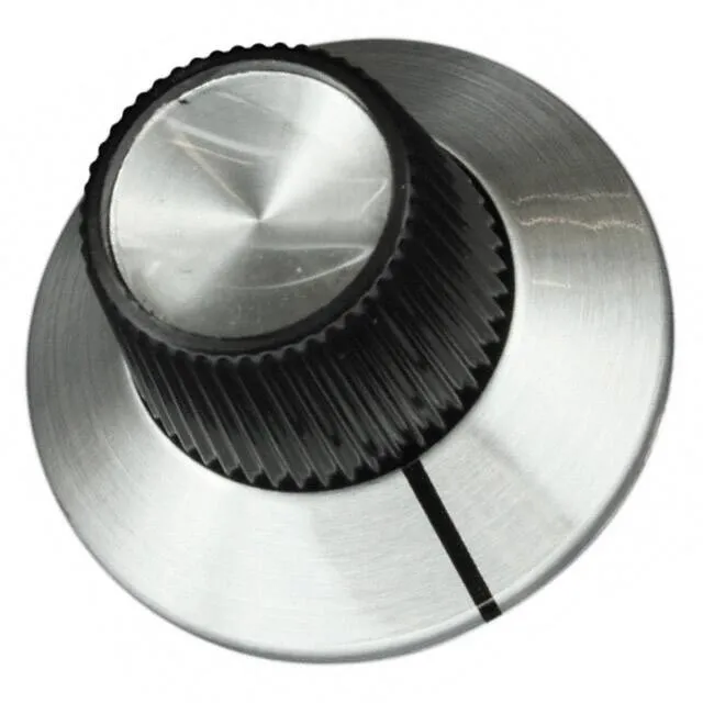 PKS1106B1/4 (KNOB KNURLED W/SKRT 0.250 PLAST")
