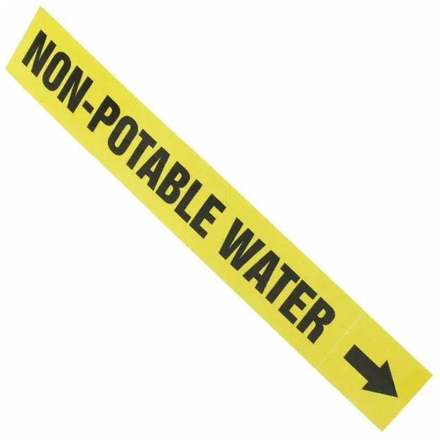 PPMA1441B (LABEL 8X1.5" BLACK/YELLOW")