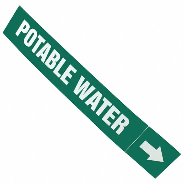 PPMA1475B (LABEL 8X1.5" WHITE/GREEN")